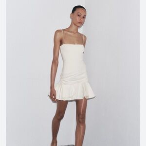 Zara Off-White Mini Dress